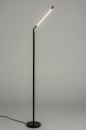 Vloerlamp 73193: modern, eigentijds klassiek, metaal, zwart #1