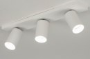 Foto 73232-1 schuinaanzicht: Functionele, witte plafondspots met groots lichteffect in subtiele vormgeving.