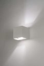 Foto 73238-3 schuinaanzicht: Witte vierkante wandlamp met verstelbare lichtbundels