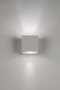 Foto 73238-5 zijaanzicht: Witte vierkante wandlamp met verstelbare lichtbundels