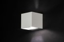 Foto 73238-6 zijaanzicht: Witte vierkante wandlamp met verstelbare lichtbundels
