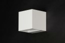Foto 73238-7 schuinaanzicht: Witte vierkante wandlamp met verstelbare lichtbundels
