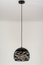 Hanglamp 73256: modern, metaal, zwart, mat #4