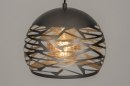 Pendelleuchte 73258: modern, coole Lampen grob, Metall, stahlgrau #3