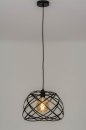 Hanglamp 73264: modern, metaal, zwart, mat #1