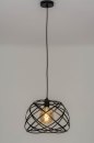 Pendelleuchte 73264: modern, Metall, schwarz, matt #1