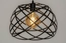 Hanglamp 73264: modern, metaal, zwart, mat #4