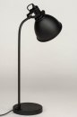 Foto 73287-4: Retro-Tischlampe in schwarzer Farbe, auch als Nachttischlampe oder Schreibtischlampe geeignet.