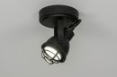 Foto 73292-1: Kleine zwarte led spot / plafondspot / wandspot.