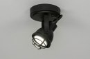 Foto 73292-1: Kleiner schwarzer LED-Spot / Deckenspot / Wandspot.