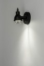 Foto 73292-12: Kleine zwarte led spot / plafondspot / wandspot.