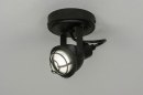 Foto 73292-2: Kleine zwarte led spot / plafondspot / wandspot.