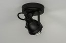 Foto 73292-3: Kleine zwarte led spot / plafondspot / wandspot.