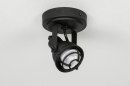 Foto 73292-5: Kleine zwarte led spot / plafondspot / wandspot.