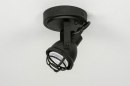 Foto 73292-6: Kleine zwarte led spot / plafondspot / wandspot.