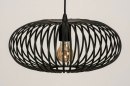 Hanglamp 73294: modern, retro, metaal, zwart #5