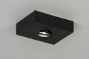 Foto 73300-2: Platte led opbouwspot in het zwart, dimbaar