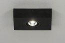 Foto 73300-3: Platte led opbouwspot in het zwart, dimbaar