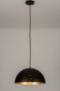 Hanglamp 73313: modern, metaal, zwart, mat #1