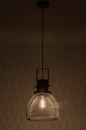 Foto 73315-2: Hanglamp 'industrieel' van zwart gaas 