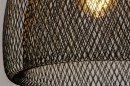 Foto 73315-6: Hanglamp 'industrieel' van zwart gaas 