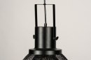 Foto 73315-8: Hanglamp 'industrieel' van zwart gaas 