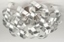 Plafondlamp 73338: modern, aluminium, geschuurd aluminium, metaal #6