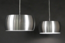 Hanglamp 73344: sale, design, modern, geschuurd aluminium #14