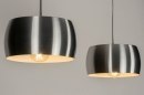 Hanglamp 73344: sale, design, modern, geschuurd aluminium #3