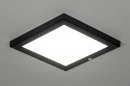 Plafondlamp 73353: modern, kunststof, zwart, mat #1
