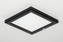 Plafondlamp 73353: modern, kunststof, zwart, mat #4