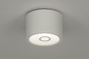 Foto 73354-1: Kleine witte badkamer plafondlamp van metaal