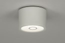 Foto 73354-2: Kleine witte badkamer plafondlamp van metaal