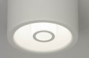 Foto 73354-4: Kleine witte badkamer plafondlamp van metaal