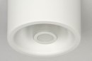 Foto 73354-5: Kleine witte badkamer plafondlamp van metaal