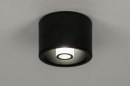 Plafondlamp 73355: design, modern, metaal, zwart #1