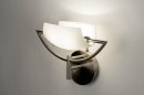 Wandlamp 73361: modern, eigentijds klassiek, glas, wit opaalglas #2