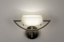 Wandlamp 73361: modern, eigentijds klassiek, glas, wit opaalglas #3