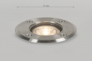 Inbouwspot 73370: modern, staal rvs, staalgrijs, rond #2