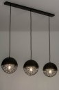 Hanglamp 73402: modern, retro, metaal, zwart #1
