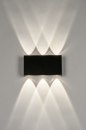 Foto 73420-4: Moderne, schwarze Wandleuchte / Badezimmerleuchte, ausgestattet mit LED.