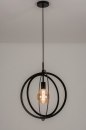 Hanglamp 73432: modern, metaal, zwart, mat #1