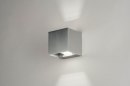 Foto 73441-2: Moderne vierkante wandlamp van aluminium
