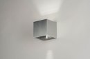 Foto 73441-3: Moderne vierkante wandlamp van aluminium