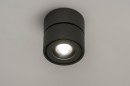 Foto 73446-1 onderaanzicht: Design plafondlamp/badkamerlamp/buitenlamp voorzien van dimbare LED verlichting van BRIDGELUX (1x 9 watt, 950 lumen). 