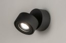 Foto 73446-3 schuinaanzicht: Design plafondlamp/badkamerlamp/buitenlamp voorzien van dimbare LED verlichting van BRIDGELUX (1x 9 watt, 950 lumen). 
