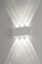 Foto 73476-1: Witte up-down wandlamp voor binnen, buiten en de badkamer IP54 
