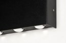 Foto 73477-5: Schwarze Up-Down-Wandleuchte für Innen- und Außenbereiche sowie für das Badezimmer IP54 