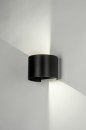 Foto 73479-1: Elegante und vielseitige LED-Wandleuchte in mattem Schwarz für den Innen- und Außenbereich.