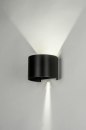 Foto 73479-2: Elegante und vielseitige LED-Wandleuchte in mattem Schwarz für den Innen- und Außenbereich.